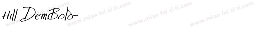 Hill DemiBold字体转换